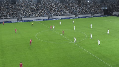 体育博彩直播的足球比赛精彩进攻画面